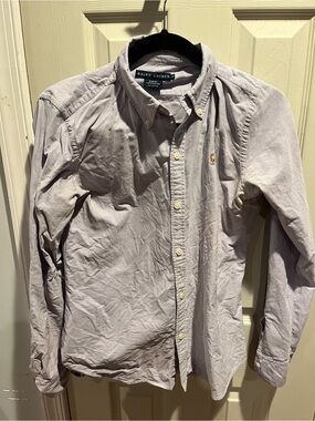 Ralph Lauren Women’s Light Lavender Button-Down Oxford Shirt